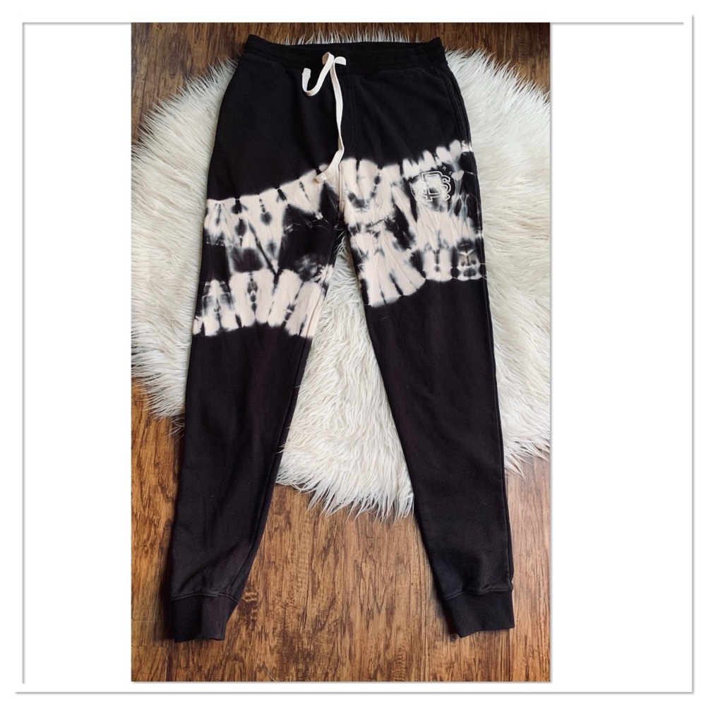 Strivers Row Carson Tie Dye Jogger Sweatpants In Barbados Black Bean Black M